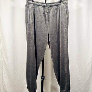 aerie Gray Velour Jogger Pants